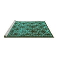 thumbnail image 2 of Ahgly Company Machine Washable Indoor Rectangle Oriental Turquoise Blue Industrial Area Rugs, 8' x 12', 2 of 4