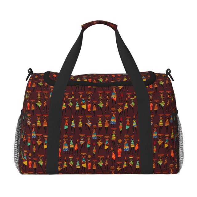 Easygdp Dancing African Women1 Bolsa de Gimnasio, Bolsa de Viaje Duffel, Bolsa de Fin de Semana con Compartimentos, Bolsa de Mano para Noche