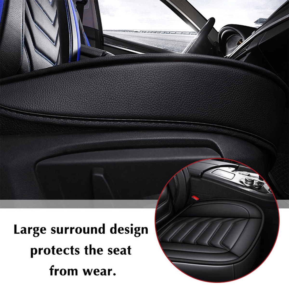 SanQing Car Rear Seat Cushions Luxury PU Leather Car Back Seat Covers  Universal Protector for Car Seat Bottoms Works with 90% Vehicles (Sedan SUV  Truck Mini Van) Anti-Slip(Grey Rear) - Yahoo Shopping