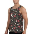 thumbnail image 2 of Fotbe Fly Agaric and Flowers Pattern Men's Quick Dry Workout Tank Top Gym Muscle Tee Fitness Bodybuilding Sleeveless T Shirt Breathable Workout Shirt-XX-Large, 2 of 9