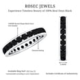 thumbnail image 6 of Rosec Jewels Natural Black Onyx Eternity Band for Women - Channel Set Anniversary Band Ring - AAA Quality - Ready to Gift, 925 Sterling Silver, US 4.00, 6 of 7