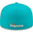 thumbnail image 4 of Men's New Era Aqua Miami Dolphins  Flawless 59FIFTY Fitted Hat, 4 of 5