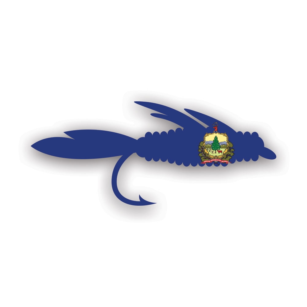 Vermont Fly Fishing Sticker Decal Self Adhesive Vinyl Weatherproof
