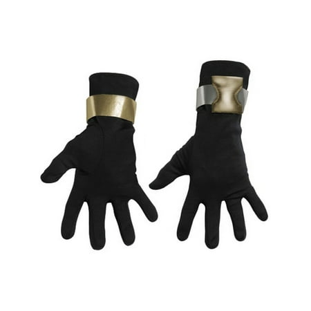 Deluxe Adult GI Joe Snake Eyes Black Ninja Costume Gloves