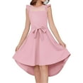 thumbnail image 1 of FYDUU Robe Élégante pour Filles Robes Tendance pour Filles Aventures en Plein Air Décontractée Midi Décontractée Robe d'Été pour 7-8 Ans, 1 of 6