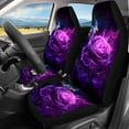 thumbnail image 2 of Jeiento Purple Rose Car Seat Covers Full Set for Women Girls 4 Pcs Automobile Front Back Seat Covers Interior Car Accessories Protection Universal Fit for Most Cars Van SUV Truck, 2 of 7