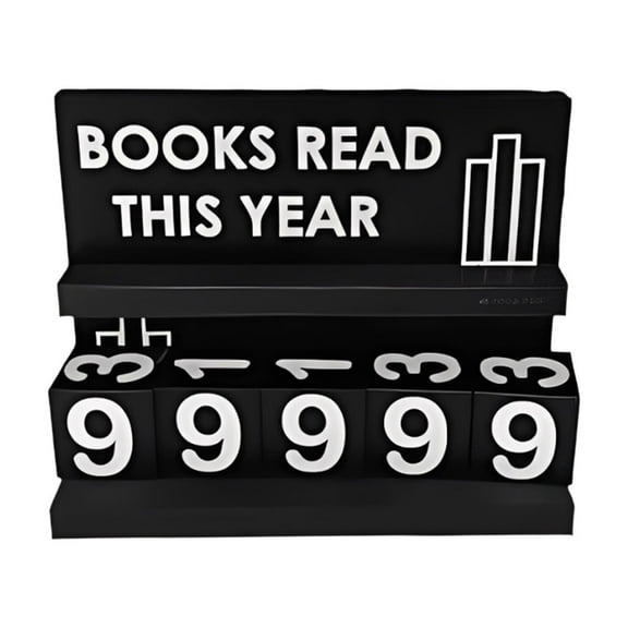 Books Read This Year Counter, Book Tracker for Reading Goal Display, Book Counter Sign or Setting Reading Targets, Reading Challenge Book Lovers Gifts