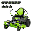 thumbnail image 1 of Greenworks Tondeuse à Batterie 80V 42 Pouces à Rotation Zéro, Batteries (6) 4,0ah et (3) Chargeurs à Double Port Inclus, 1 of 5