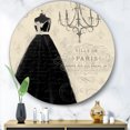 thumbnail image 3 of Designart 'French chandeliers Couture IV' Glam Metal Circle Wall Art, 3 of 3