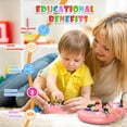 thumbnail image 2 of Tabla Montessori para uso diario JIWORT con luz LED de 1 a 3 años, color rosa, 2 of 7