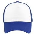 thumbnail image 7 of Falari 5-Panel Mesh Baseball Cap, Trucker Hat, Structured Plain Design, Cotton, Adjustable Size - Royal, 7 of 7