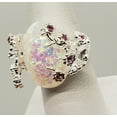 thumbnail image 5 of Size 6, White Fire Opal Flower Ring, 5 of 6