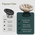 thumbnail image 3 of Ergonomic 360° Rotating Wicker Papasang Chair, Indoor & Outdoor Rattan Chair, Soft Cushion & High-Capacity Steel Frame Are Very Suitable For Living Room, Bedroom & Reading Room, 3 of 7