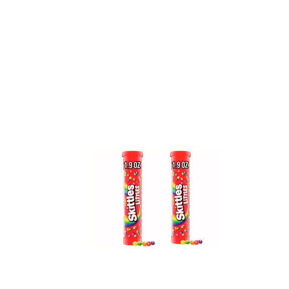 Skittles Littles Original Summer Candy, 2 Packs, 1.9 oz Tube Each, Total Net Wt. 3.8 oz