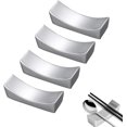 thumbnail image 1 of 4er-Ensemble Essstbchenablage en Acier Inoxydable, Essstbchenhalter, Essstbchenablage Fourrure pour Familles Restaurants (Argent), 1 of 4