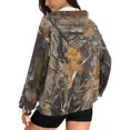 thumbnail image 2 of Garronmavis Camouflage Leaves Women Full Zip Up Hoodies Stylish Versatile Long Sleeve Sweatshirt for Women Oversized Loose Long Sleeve Outerwear Winter Outfit with Pockets, 2 of 7
