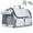 Ash Grey, variant on 4-Mesh Window Pet Carrier for Small Dogs and Cats up to 15 Lbs, Airline Approved Travel Bag with 4 Storage Pockets and Rollable Cover for Nervous Pets