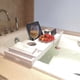 thumbnail image 3 of Bandeja de carrito para bañera Irfora Bañera Bandeja para carrito Bamboo Spa Bañera Organizador para carrito Libro Porta vino Antideslizante Inferior Lados extensibles Irfora Bandeja de carrito para bañera, 3 of 7