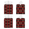 thumbnail image 2 of Sikiie Argyle Plaid Leather Tissue Box Cover Square, tissue box holder - 5.2”x5.2”x5.2”, 2 of 7