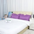 thumbnail image 7 of Unique Bargains 2-Piece Satin Ruffled Edge Pillowcases, Standard, Purple, 7 of 7