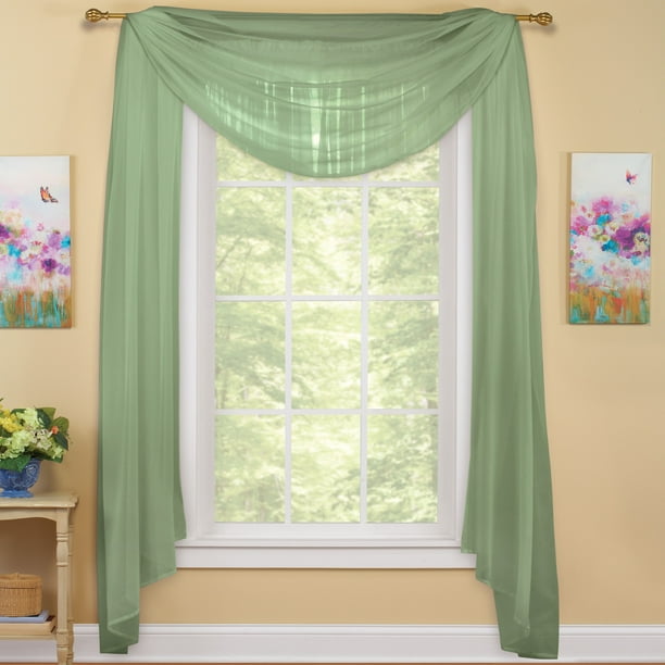 Sheer Window Scarf Curtain