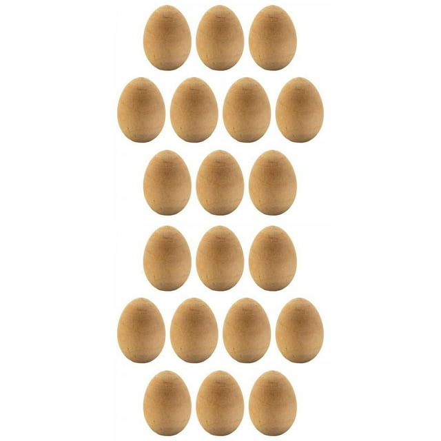 20 Piezas De Madera Simulación Huevos Ornamento Pintura Ejercicio Hogar Fiesta Decoración Sunnimix Huevos de Pascua