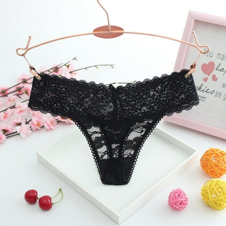 Bigersell Womens Bikini Underwear Clearance Cute Panties Boyshort Thongs Panty Style P-1660 Cotton Boyshort Panties Lace Thongs Briefs Mid Waist Women Cheeky Panties Black One Size