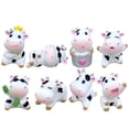 thumbnail image 1 of Figurines de Vache en Résine Multi-Couleurs Décorateurs d'Intérieur 8 Pcs 1.4X0.9X0.8In, 1 of 8