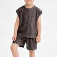 thumbnail image 4 of Freshbabe Boys 2-Piece Casual Outfit, Sleeveless Tank Top + Elastic Shorts, Breathable Summer Playwear for Toddlers, Multi-Colors, 4 of 6