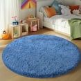 thumbnail image 4 of SARAG 6x6ft Round Rugs for Bedroom, Area Rug for Nursery Room,Furry Carpet for Children Kids Room,Haze Blue, 4 of 8
