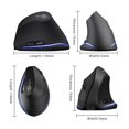 thumbnail image 2 of Ratón ergonómico vertical inalámbrico 2,4g, ratón inalámbrico recargable del ordenador del ratón para el ordenador portátil de la oficina/del hogar Windows Pc Feliz Sencillez, 2 of 5