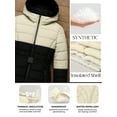 thumbnail image 6 of Premium Midweight Womens Puffer Jacket Insulated Winter Black & Cream Jackets-S, 6 of 8