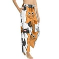 thumbnail image 2 of Naloa Funny Cats Print Women’s Ultra-Soft Comfy Pajama Lounge Pants with Pockets & Drawstring, 2 of 8