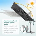 thumbnail image 5 of COSIEST 9FT Gray Double Top Cantilever Outdoor Umbrellas, Large Square Windproof Patio Umbrella for Garden, Deck, Pool, 5 of 8