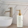 thumbnail image 4 of Marble Pattern 350ml Ceramic Soap Dispenser Modern and Practical Bathroom Organizers Home Decor Rust Durable Decoration Fashion White, 4 of 8