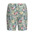 thumbnail image 2 of Lsque Rose Flowers Mens Sleep Pajama Shorts,Short Pajama Pants, Cotton Ultra-Soft Knit-Medium, 2 of 9