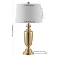 thumbnail image 5 of Safavieh Ezra 28 in. Solid Iron Table Lamp, Brass, 5 of 5