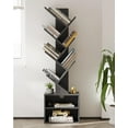 thumbnail image 7 of 6 Tier Tree Bookshelf, Small Bookcase with Storage Cabinet, Modern Tall Narrow Bookshelves Organizer, Floor Standing Book Shelf for Bedroom/Living Room/Home Office/Corner, 7 of 7