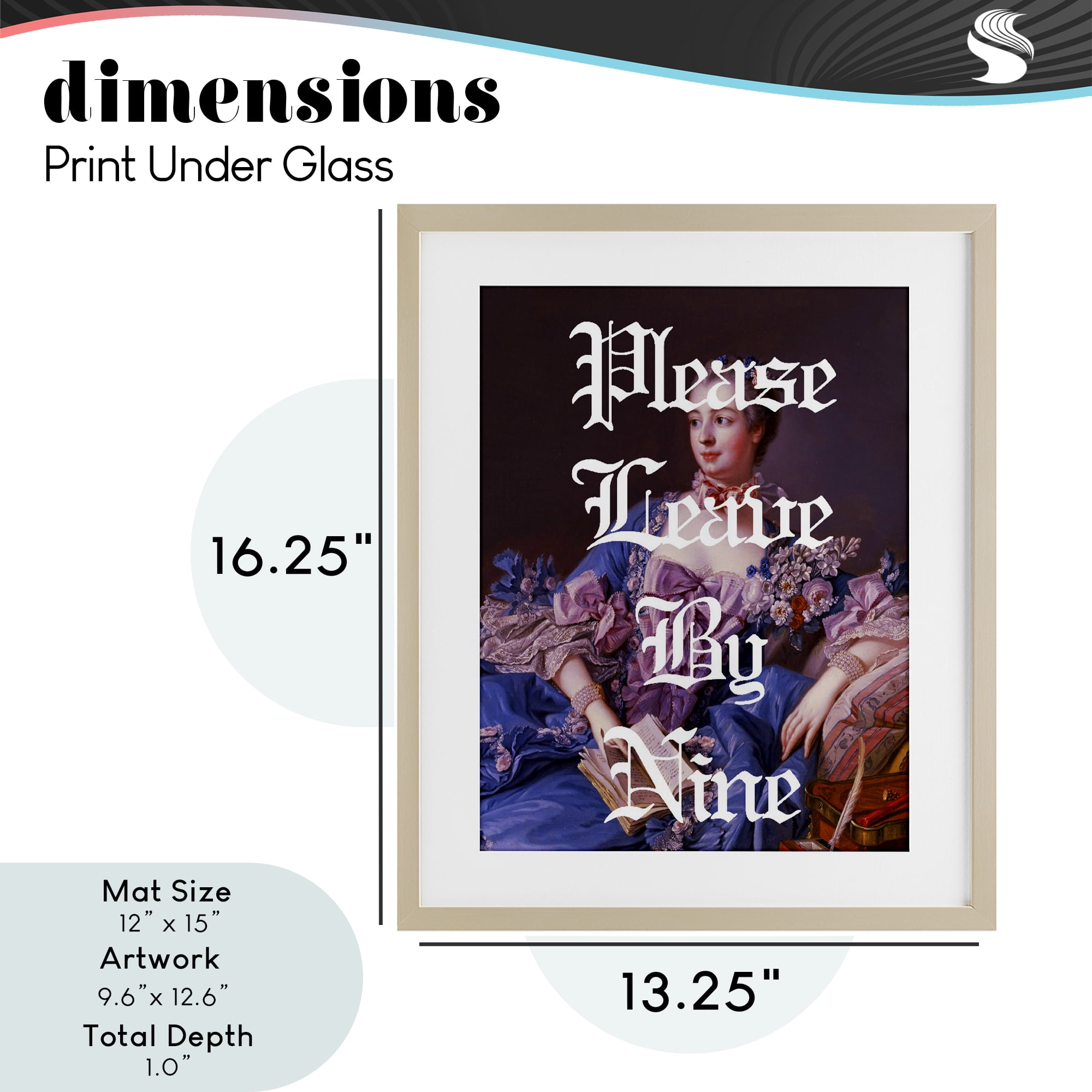 Please Leave By Nine Birch Framed Print Under Glass, design by Lil' Rue