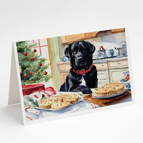 Labrador Retriever Christmas Cookies Greeting Cards Pack of 8 7 in x 5 in