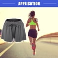 thumbnail image 2 of Vocoste 1Pc Workout Shorts Women Flowy Running Shorts Casual High Waisted Dark Grey Size S, 2 of 6