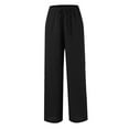 thumbnail image 5 of Razzly Women's Casual Loose Fit High Waist Drawstring Pants With Side Pockets plus Size Exercise Pants for Women Soft Womens Sweatpants Elastic Waist Pants for Women plus Wide Legs Pants(Black,XL), 5 of 9