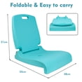 thumbnail image 2 of Foldable Adult Pool Seat Portable Poolside Chair Stadium Seats with Back Support for Poolside Tailgating Beach Camping Picnic Chair Indoor Outdoor, Blue, 2 of 8