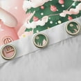 thumbnail image 4 of Manfei Girls Pink Christmas Black Out Curtains, Gingerbread House Snowman Curtains Pack of 2 (42x63 Each), Xmas Tree Sled Bedroom Curtains, Luxurious Home Decor, 4 of 6