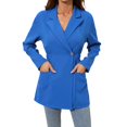 thumbnail image 1 of Gibobby Blazer de mujer elegante Mujeres Chaqueta De Traje De Blazer Delgada para El Trabajo Diario Collar De La Solapa del Traje(Azul,G), 1 of 5