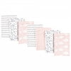 Hudson Baby Infant Girl Cotton Flannel Burp Cloths 7pk, Pink Clouds, One Size