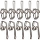 thumbnail image 1 of Paquete de 100 ganchos para cortinas de metal con cinta para el encabezado de la cortina, plateados, 1 of 5