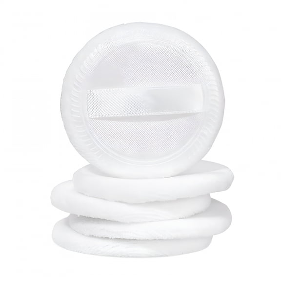 RAGUPEL Organic Cotton Reusable Makeup Pads 5pcs Round Cotton Powder Puff Makeup Puff Compact Pads Cotton Cosmetic Types Makeup Tool