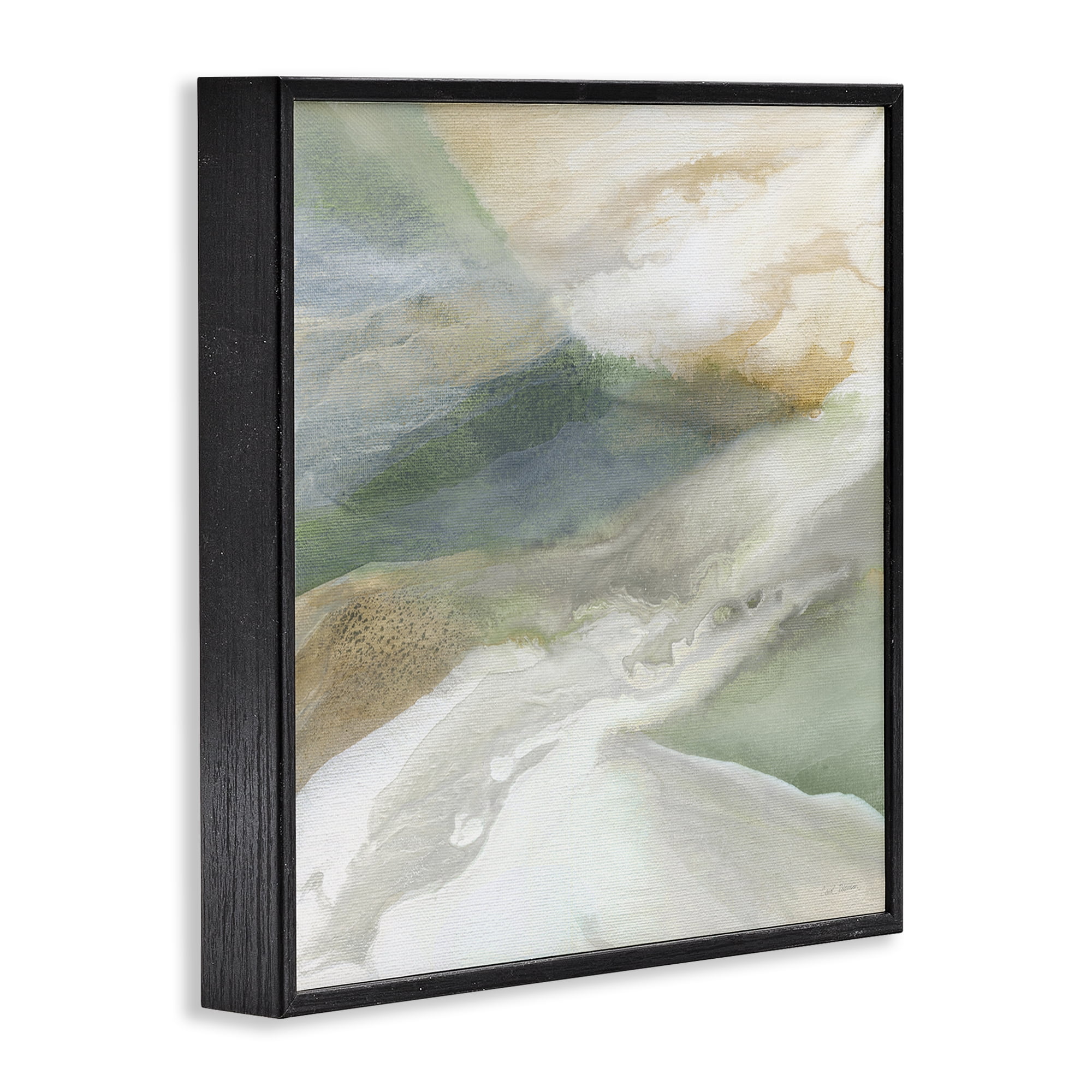 Stupell Industries Serene Mist Over Rolling Fields Black Framed Giclee Art, design by Carol Robinson