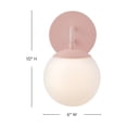 thumbnail image 3 of 84300RO Lark Julep - 5W 1 LED Medium Wall Sconce-10 Inch Tall and 6 Inch Wide-Rose Finish, 3 of 14
